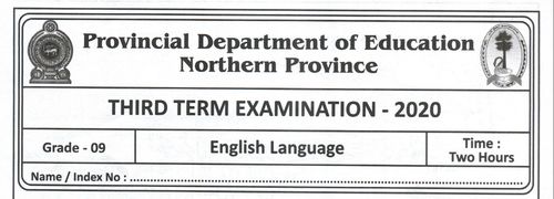 Grade 9 | English | English medium | Term 3 | 2020